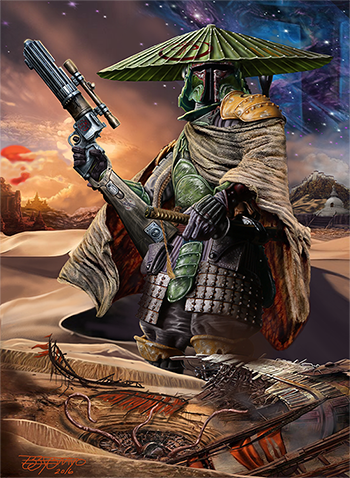 boba fett star wars prints ronin fett